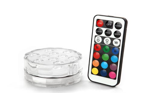 麗晶微芯片定制案例之遙控七彩潛水燈