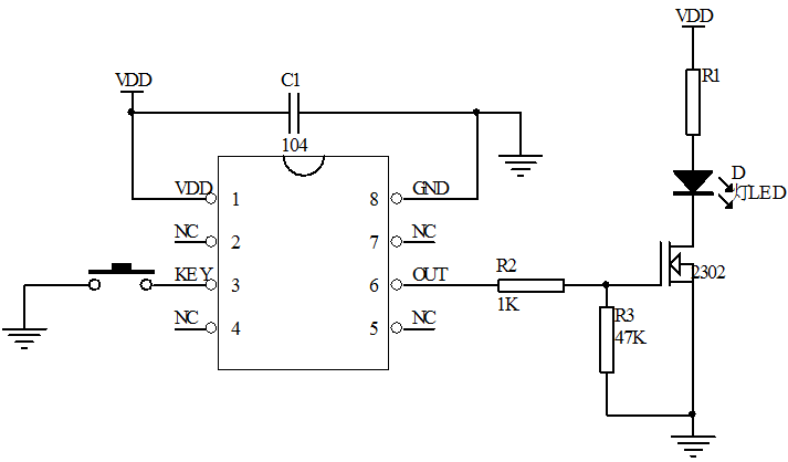 長按2秒開關(guān)機芯片