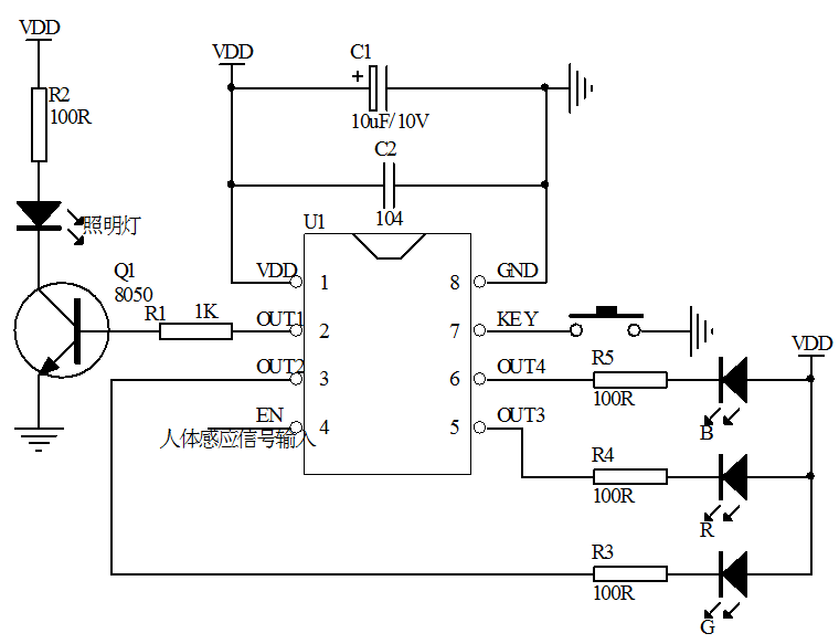 人體感應(yīng)馬桶燈方案開(kāi)發(fā)