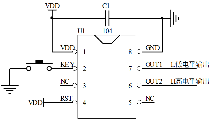 短按開(kāi)關(guān)+長(zhǎng)按無(wú)極調(diào)光芯片