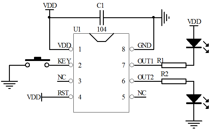 常用一鍵開(kāi)關(guān)機(jī)IC