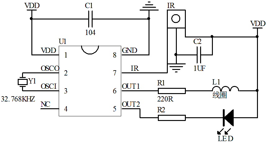 遙控蠟燭燈IC芯片