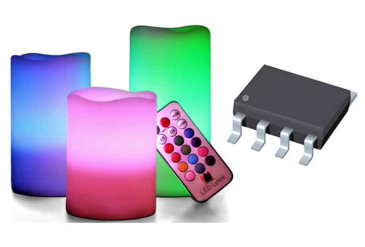 18鍵遙控七彩蠟燭芯片