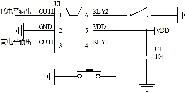 短按開長按關(guān)開關(guān)機(jī)芯片