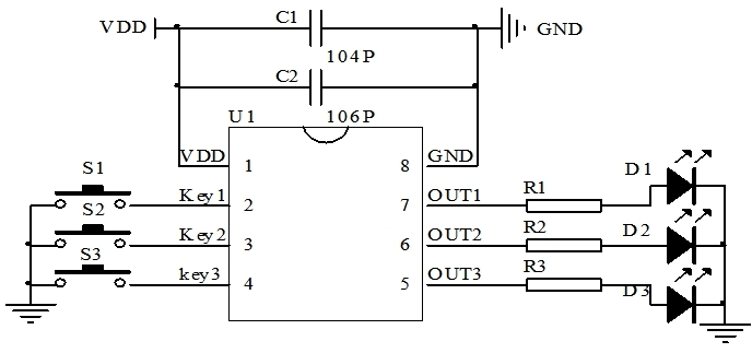 三路電子開關(guān)芯片