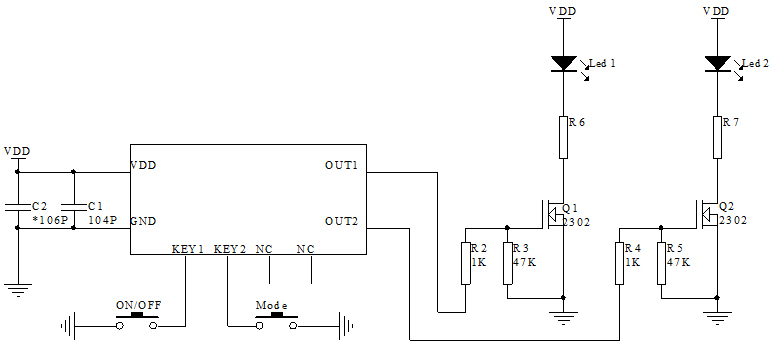 LED調(diào)光芯片電路