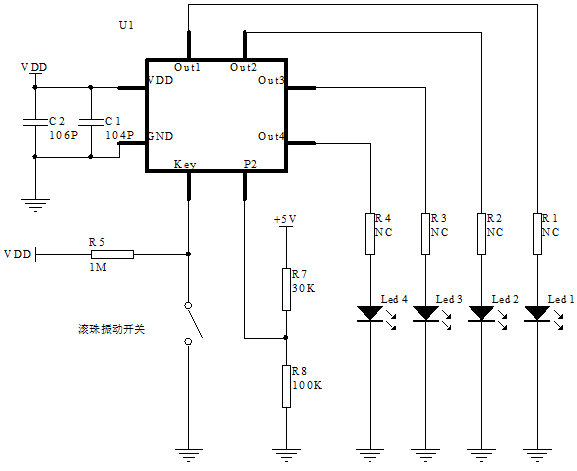 拍拍燈芯片電路圖