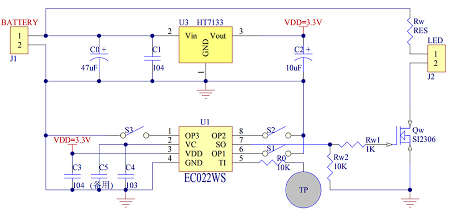觸摸IC芯片電路圖2